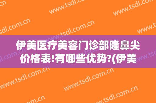 伊美医疗美容门诊部隆鼻尖价格表!有哪些优势?(伊美医疗整形美容)