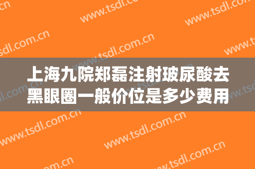 上海九院郑磊注射玻尿酸去黑眼圈一般价位是多少费用?靠谱吗?(上海九院玻尿酸注射医生推荐)