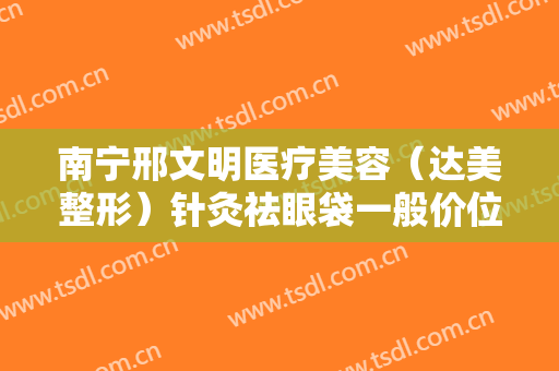 南宁邢文明医疗美容（达美整形）针灸祛眼袋一般价位是多少?怎么样?