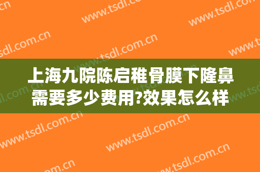 上海九院陈启稚骨膜下隆鼻需要多少费用?效果怎么样?(上海九院隆鼻大概多少钱)
