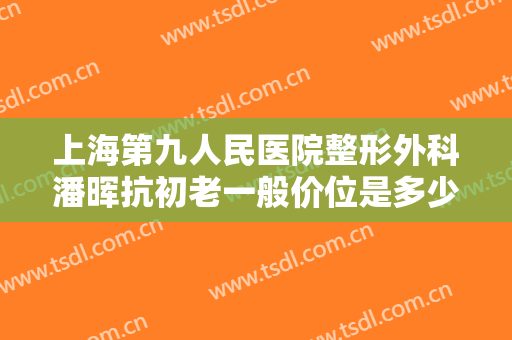 上海第九人民医院整形外科潘晖抗初老一般价位是多少费用?好不好?