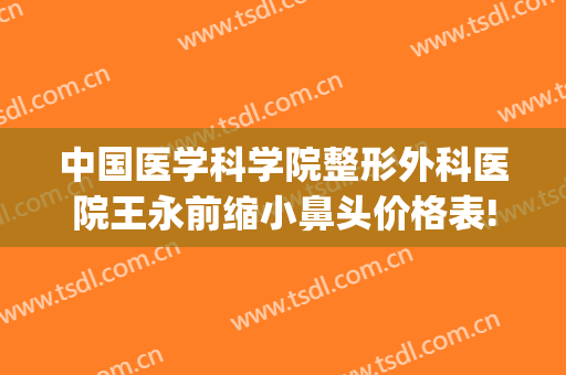 中国医学科学院整形外科医院王永前缩小鼻头价格表!可靠吗?(鼻整形王军)