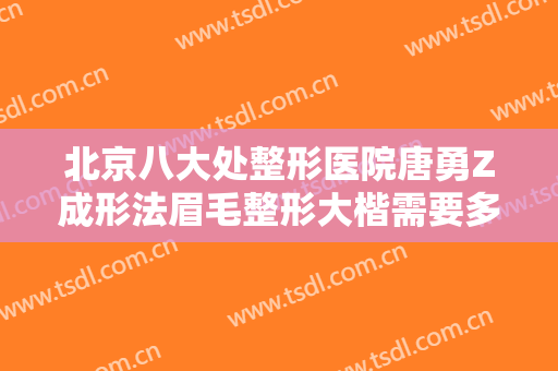 北京八大处整形医院唐勇Z成形法眉毛整形大楷需要多少费用?贵不贵?