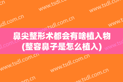 鼻尖整形术都会有啥植入物(整容鼻子是怎么植入)