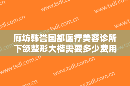 廊坊韩誉国都医疗美容诊所下颌整形大楷需要多少费用?多长时间恢复?