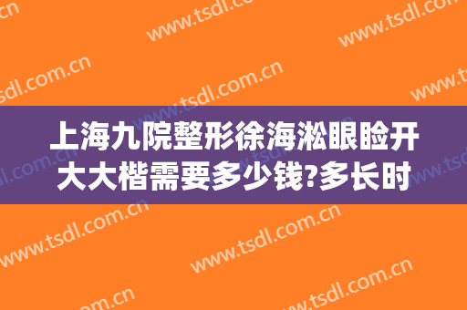 上海九院整形徐海淞眼睑开大大楷需要多少钱?多长时间恢复?(上海九院开眼袋多少钱)