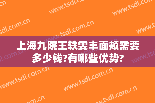 上海九院王轶雯丰面颊需要多少钱?有哪些优势?