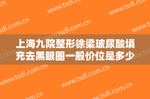 上海九院整形徐梁玻尿酸填充去黑眼圈一般价位是多少费用?多长时间恢复?