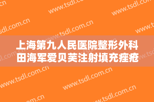 上海第九人民医院整形外科田海军爱贝芙注射填充痤疮瘢痕价格表!可靠吗?
