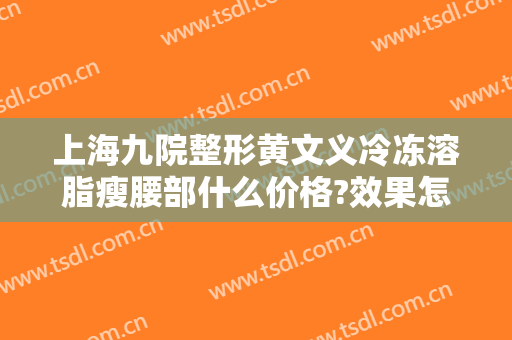 上海九院整形黄文义冷冻溶脂瘦腰部什么价格?效果怎么样?