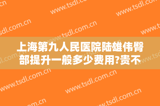 上海第九人民医院陆雄伟臀部提升一般多少费用?贵不贵?