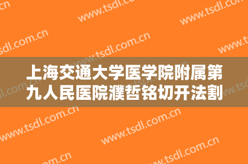 上海交通大学医学院附属第九人民医院濮哲铭切开法割双眼皮价格?怎么样?