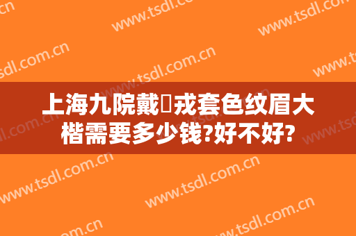 上海九院戴尅戎套色纹眉大楷需要多少钱?好不好?