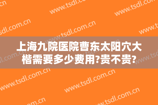 上海九院医院曹东太阳穴大楷需要多少费用?贵不贵?
