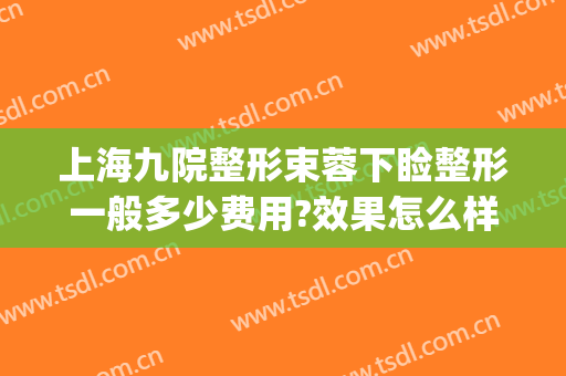 上海九院整形束蓉下睑整形一般多少费用?效果怎么样?(上海第九整容医院价目表)