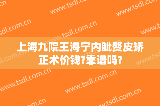 上海九院王海宁内眦赘皮矫正术价钱?靠谱吗?