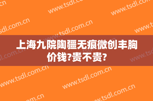 上海九院陶疆无痕微创丰胸价钱?贵不贵?