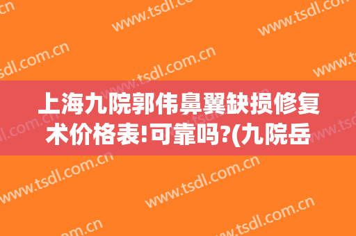 上海九院郭伟鼻翼缺损修复术价格表!可靠吗?(九院岳伟鼻子做的好吗)