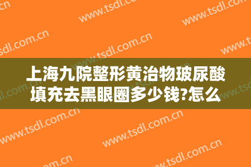 上海九院整形黄治物玻尿酸填充去黑眼圈多少钱?怎么样?