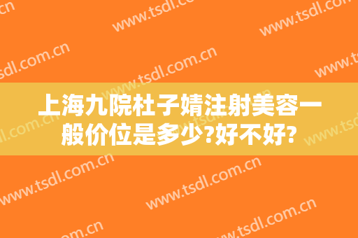 上海九院杜子婧注射美容一般价位是多少?好不好?
