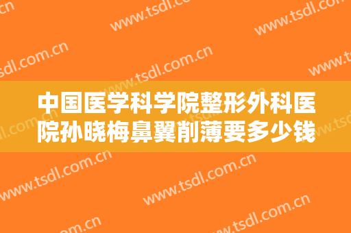中国医学科学院整形外科医院孙晓梅鼻翼削薄要多少钱?靠谱吗?