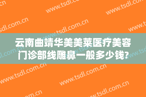 云南曲靖华美美莱医疗美容门诊部线雕鼻一般多少钱?好不好?(美容线雕鼻的价格是多少)