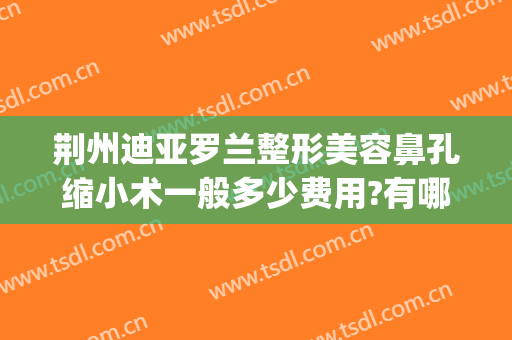 荆州迪亚罗兰整形美容鼻孔缩小术一般多少费用?有哪些优势?(荆州鼻孔缩小手术)