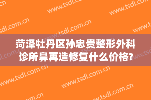 菏泽牡丹区孙忠贵整形外科诊所鼻再造修复什么价格?贵不贵?(菏泽孙忠贵美容整形外科诊所)