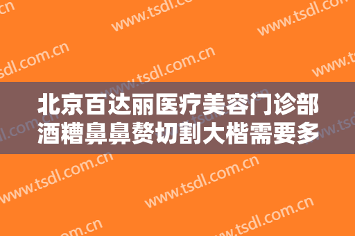 北京百达丽医疗美容门诊部酒糟鼻鼻赘切割大楷需要多少费用?可靠吗?