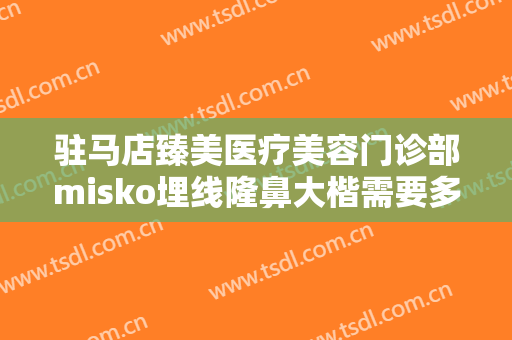 驻马店臻美医疗美容门诊部misko埋线隆鼻大楷需要多少钱?需要多久恢复?