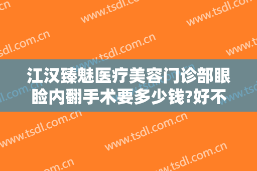 江汉臻魅医疗美容门诊部眼睑内翻手术要多少钱?好不好?