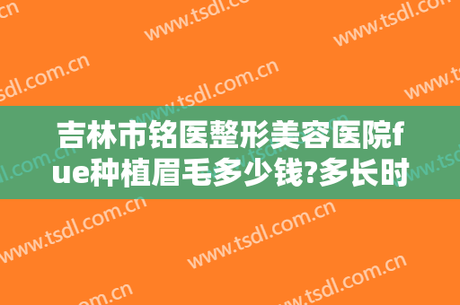 吉林市铭医整形美容医院fue种植眉毛多少钱?多长时间恢复?
