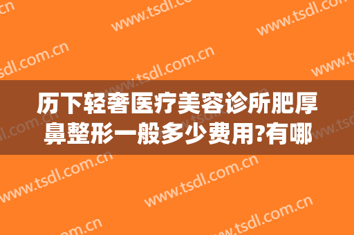 历下轻奢医疗美容诊所肥厚鼻整形一般多少费用?有哪些优势?(轻奢医美整形怎么样)