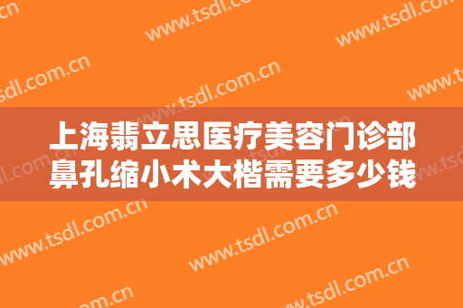 上海翡立思医疗美容门诊部鼻孔缩小术大楷需要多少钱?需要多久恢复?