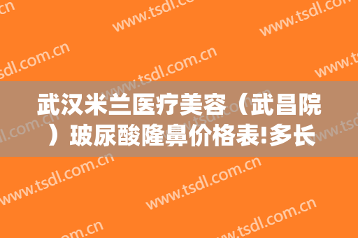 武汉米兰医疗美容（武昌院）玻尿酸隆鼻价格表!多长时间恢复?(整形医院玻尿酸价格)