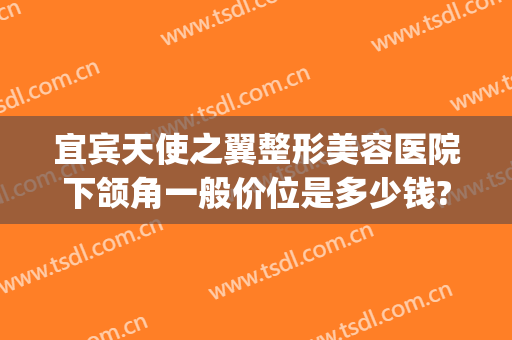 宜宾天使之翼整形美容医院下颌角一般价位是多少钱?贵不贵?(宜宾天使之翼整形美容医院怎么样)
