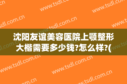 沈阳友谊美容医院上颚整形大楷需要多少钱?怎么样?(沈阳正规整容医院前十)