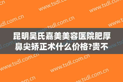 昆明吴氏嘉美美容医院肥厚鼻尖矫正术什么价格?贵不贵?(吴氏嘉美做鼻子怎么样)