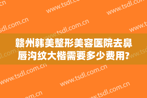 赣州韩美整形美容医院去鼻唇沟纹大楷需要多少费用?怎么样?(赣州亚韩整形医院怎么样)