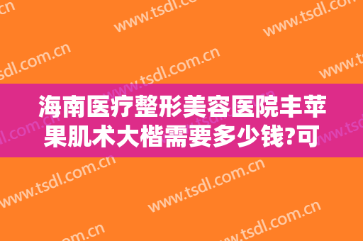 海南医疗整形美容医院丰苹果肌术大楷需要多少钱?可靠吗?