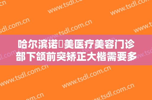 哈尔滨诺嬄美医疗美容门诊部下颌前突矫正大楷需要多少费用?怎么样?