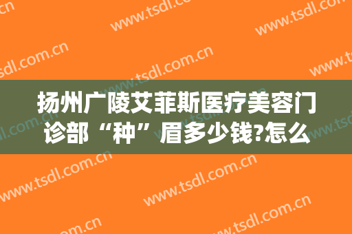 扬州广陵艾菲斯医疗美容门诊部“种”眉多少钱?怎么样?(4s店明明有车为什么还要等)