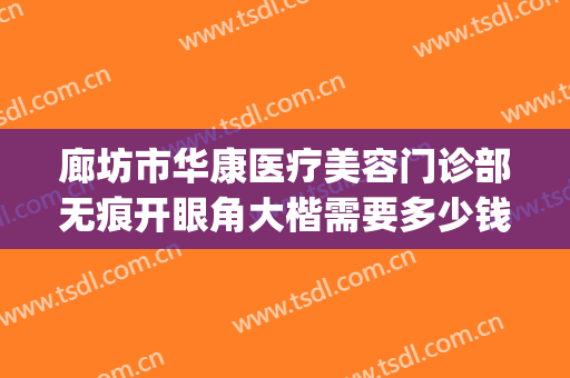 廊坊市华康医疗美容门诊部无痕开眼角大楷需要多少钱?靠谱吗?(廊坊华康整形医院评价)