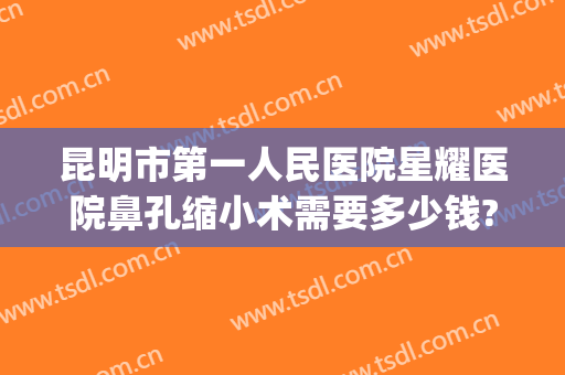 昆明市第一人民医院星耀医院鼻孔缩小术需要多少钱?怎么样?(昆明医院鼻部整形)