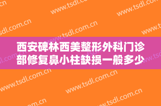 西安碑林西美整形外科门诊部修复鼻小柱缺损一般多少钱?可靠吗?