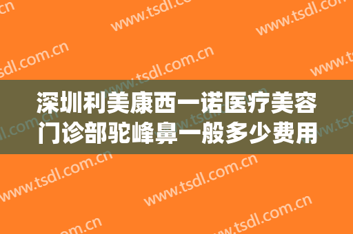 深圳利美康西一诺医疗美容门诊部驼峰鼻一般多少费用?怎么样?(深圳西诺整形美容医院)