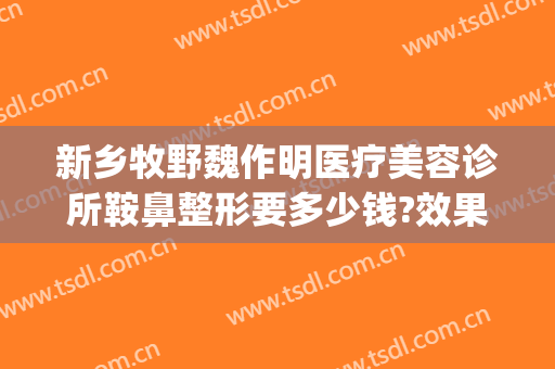新乡牧野魏作明医疗美容诊所鞍鼻整形要多少钱?效果怎么样?(新乡魏作明医疗整形美容医院)