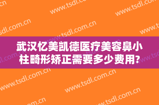 武汉忆美凯德医疗美容鼻小柱畸形矫正需要多少费用?好不好?