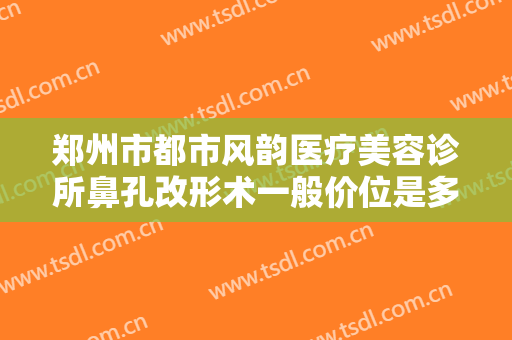 郑州市都市风韵医疗美容诊所鼻孔改形术一般价位是多少费用?效果怎么样?