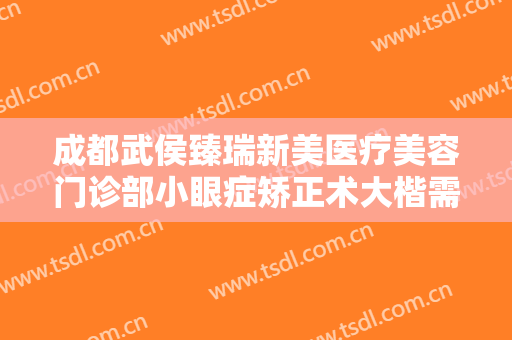 成都武侯臻瑞新美医疗美容门诊部小眼症矫正术大楷需要多少钱?效果怎么样?